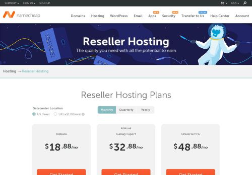 Namecheap Reseller Hosting