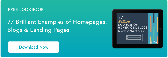 Examples of brilliant homepage, blog, and landing page design