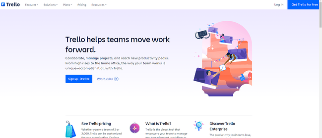 b2b site examples: trello