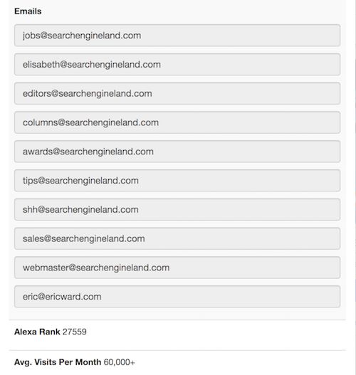 Ninja Outreach's SEO Chrome extension tool. 