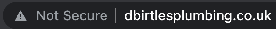 "Not Secure" warning in Google Chrome