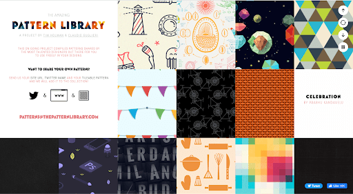 Homepage of pattern library