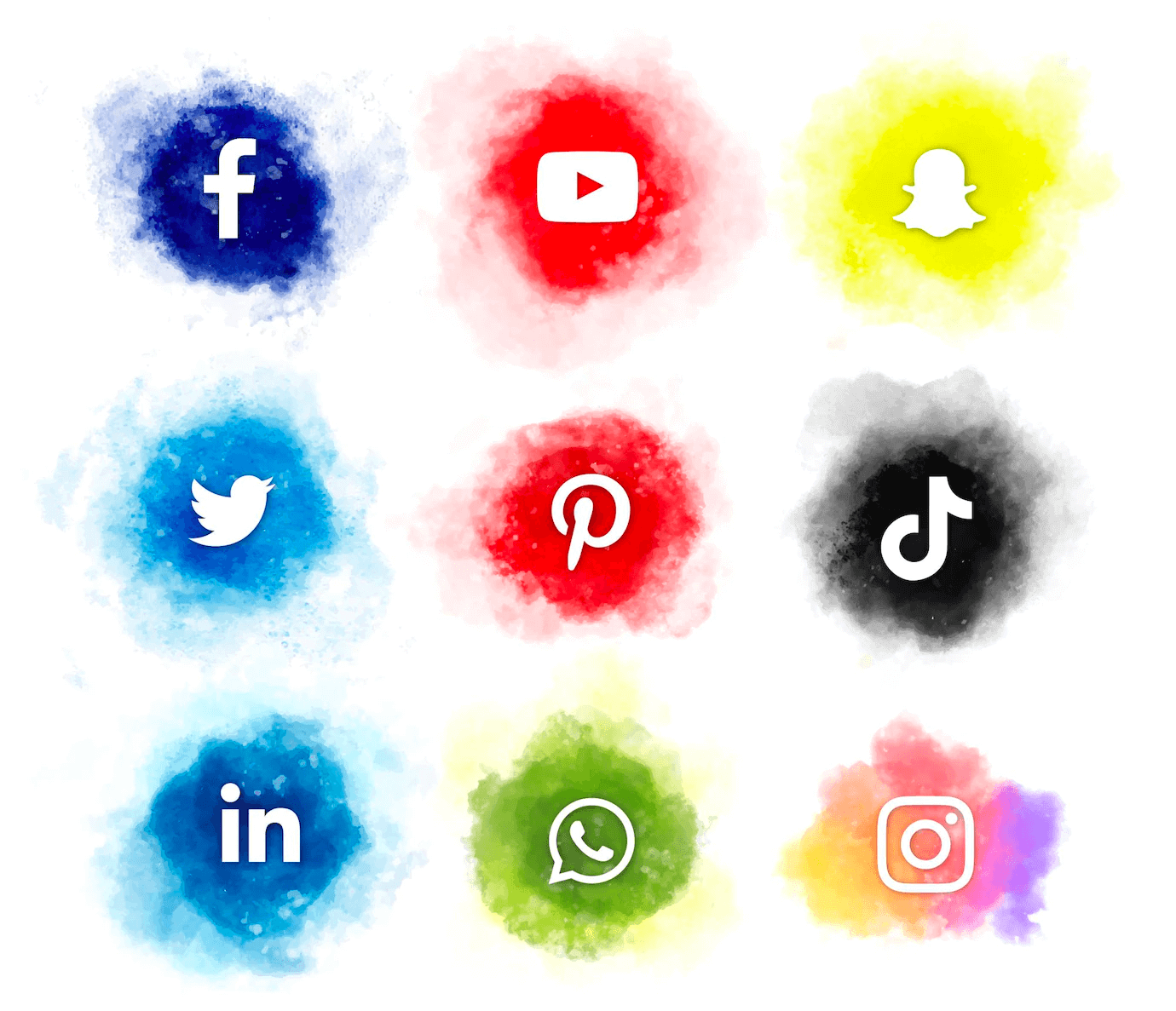 230 High Quality Shaded Social Media Icons Free Premium Version 1324x718