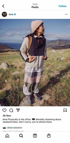 best instagram clothing brands: teva