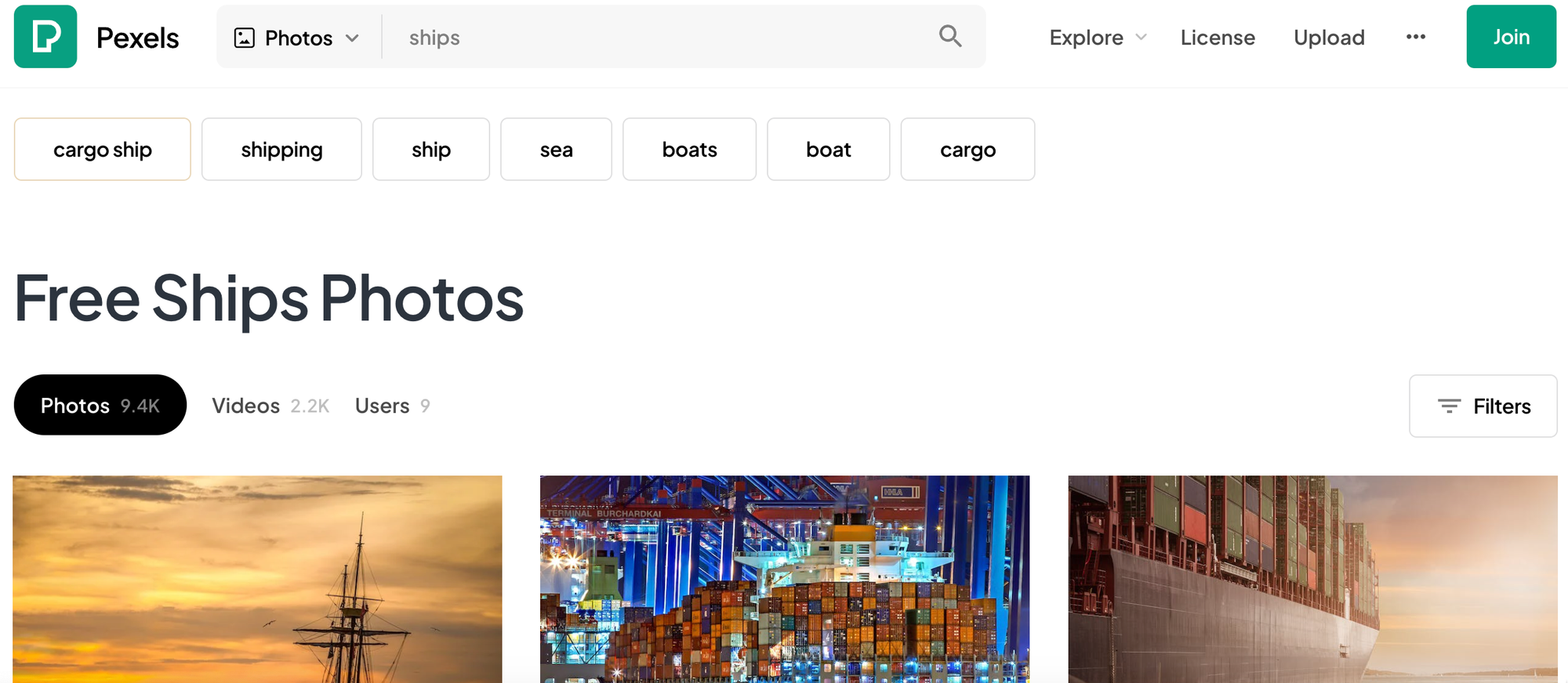 Pexel's free image search