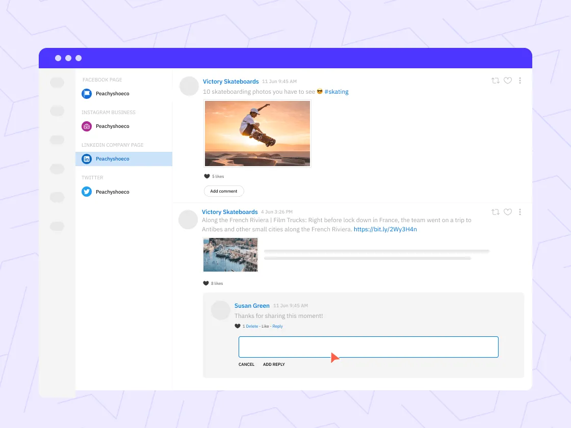 Sendable social media listening