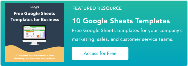 business google sheet templates