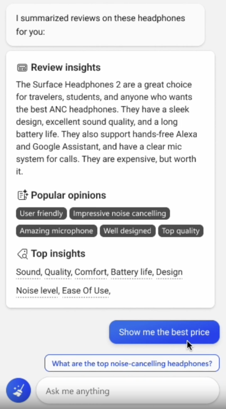 New Bing &  Edge Features Use AI To Streamline Shopping