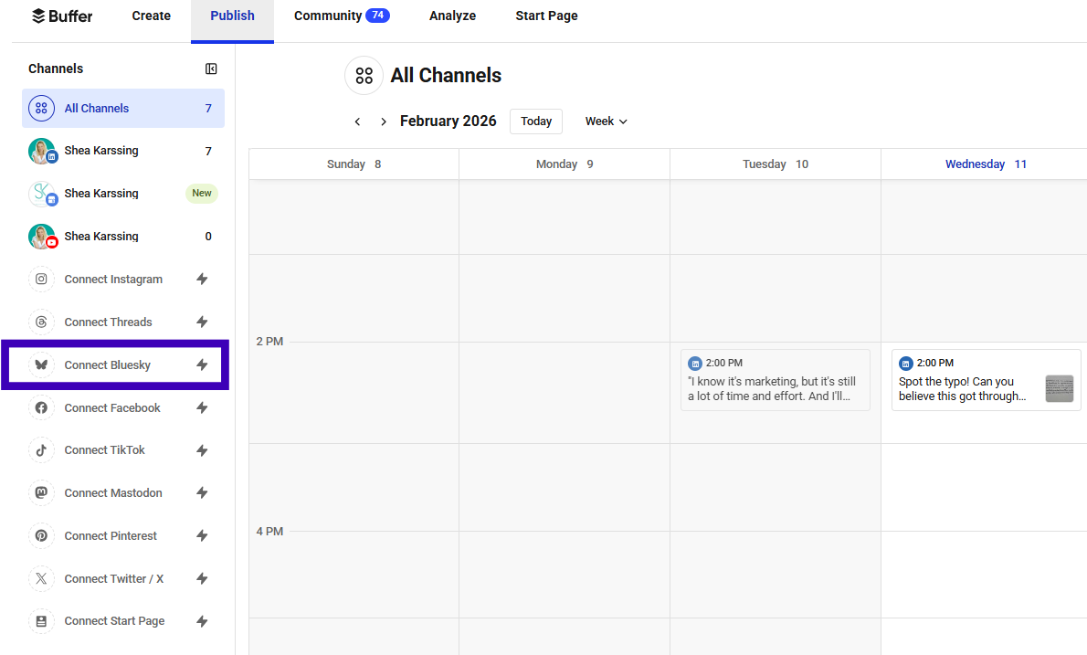 How to schedule a date for Bluesky in 2026