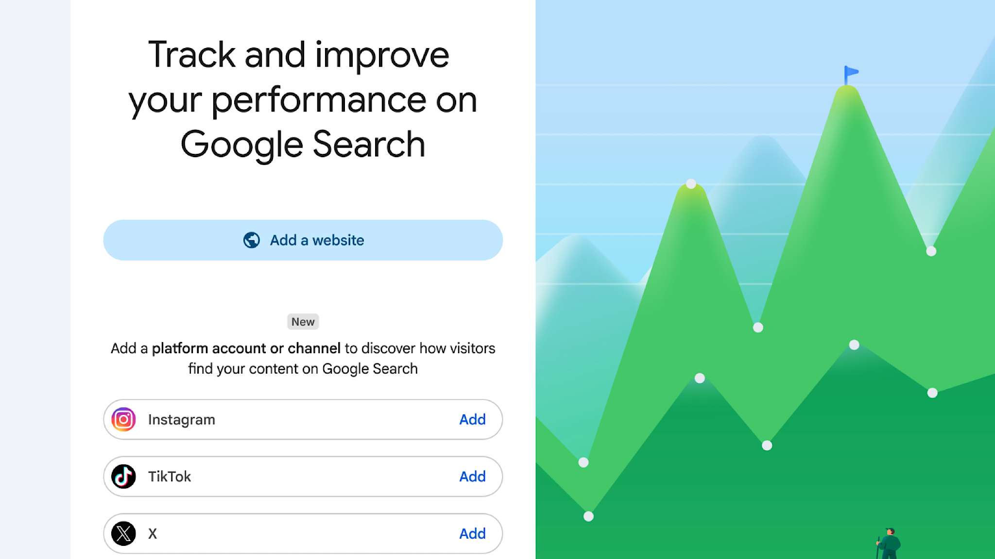 Google Search Console adds properties for social and video platforms