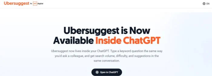 Ubersuggest is now included in ChatGPT. Here’s what it does
